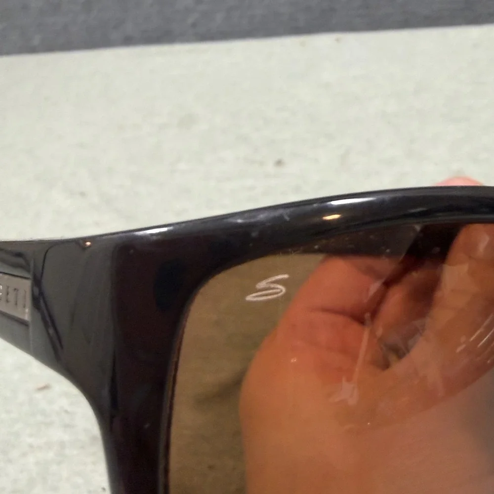 Serengeti Sunglasses Coppa 7249 Black Polarized Brown Lens Italy Rare Rectangle